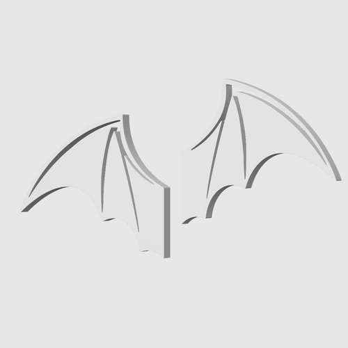 Dekorace na monitor - Bat wings