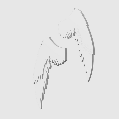 Dekorace na monitor - Angel wings