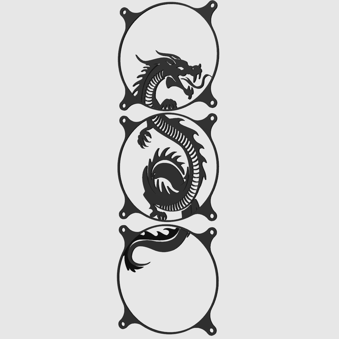 Sada krytů na větráčky - Dragon