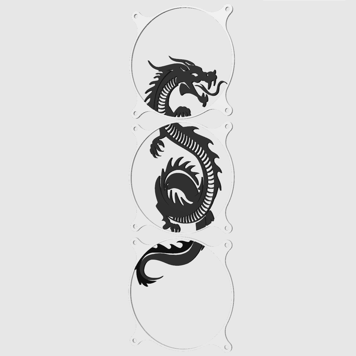 Sada krytů na větráčky - Dragon