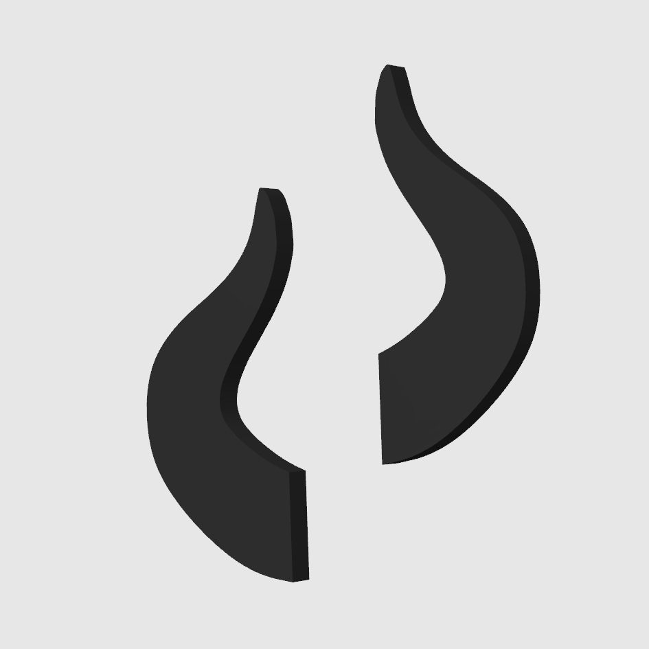 Dekorace na monitor - Horns